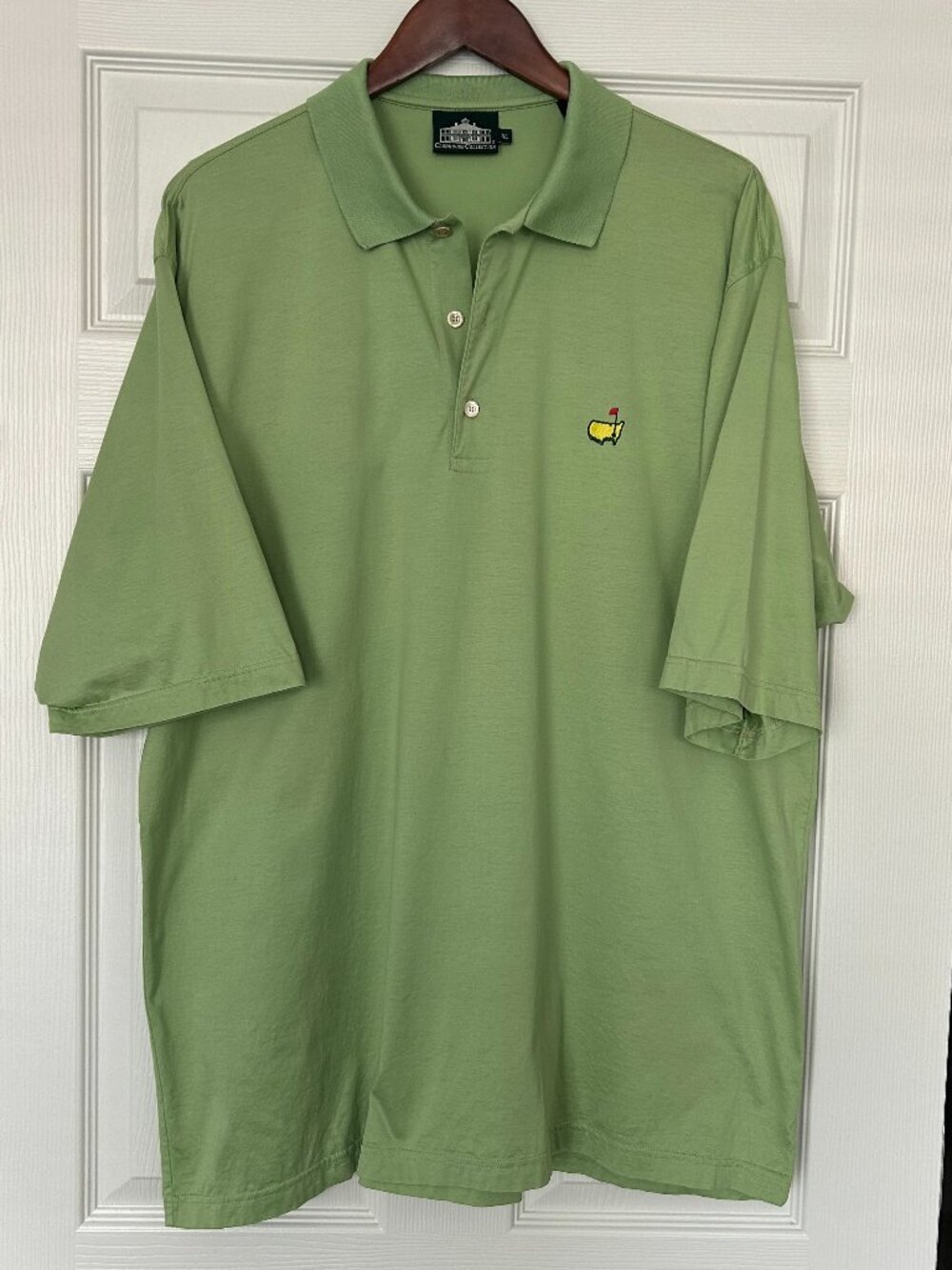 Masters Clubhouse Collection Polo Mens XL Green Augusta Golf Made Italy